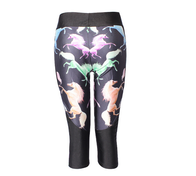 Printing-Marine-animal-shark-high-waisted-seven-sports-pant-wholesale