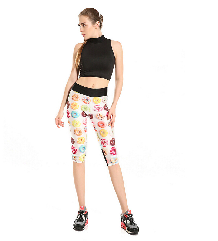 Printing-delicious-donuts-high-waisted-seven-sports-pant-wholesale