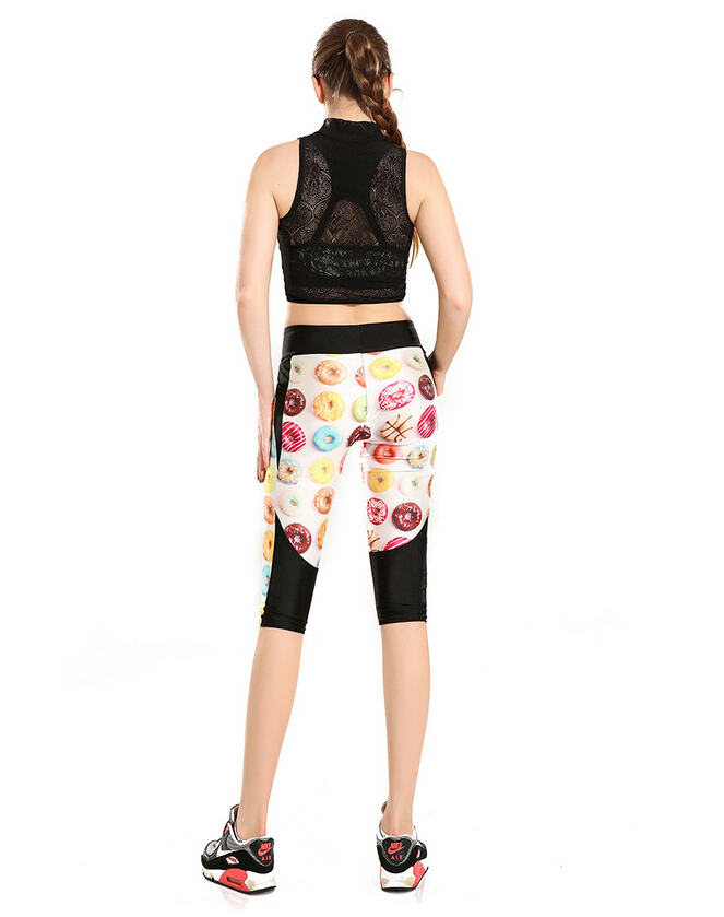 Printing-delicious-donuts-high-waisted-seven-sports-pant-wholesale