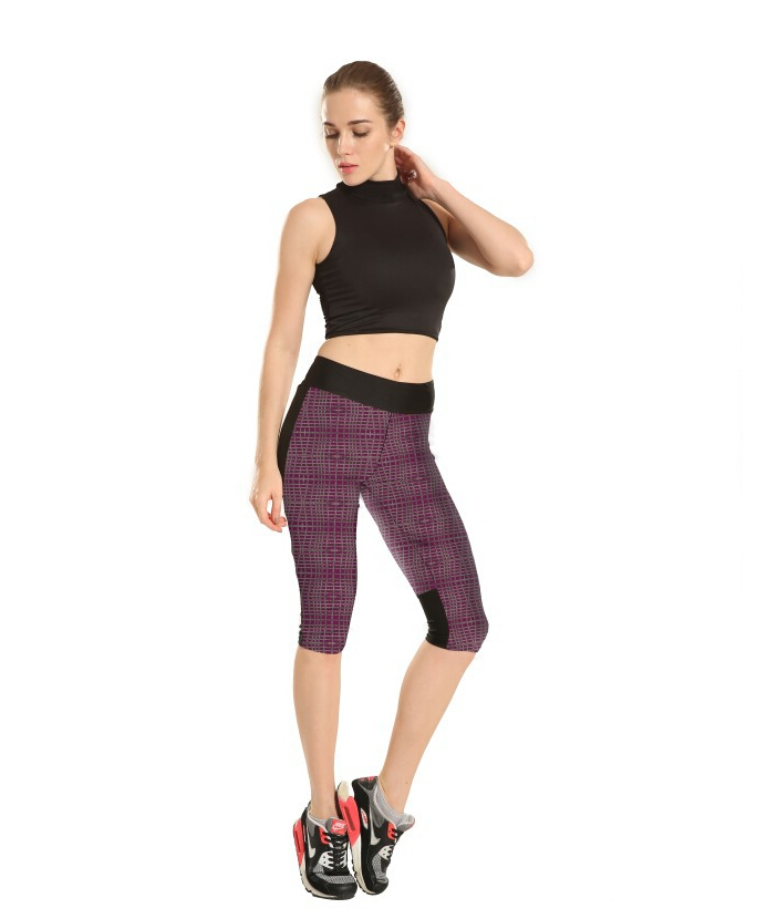 Purple-stripe-tall-waist-7-points-movement-pant-wholesale