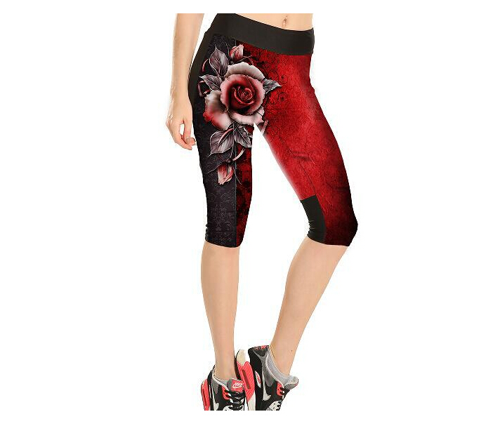 Red-rose-high-waist-seven-sports-pant-wholesale