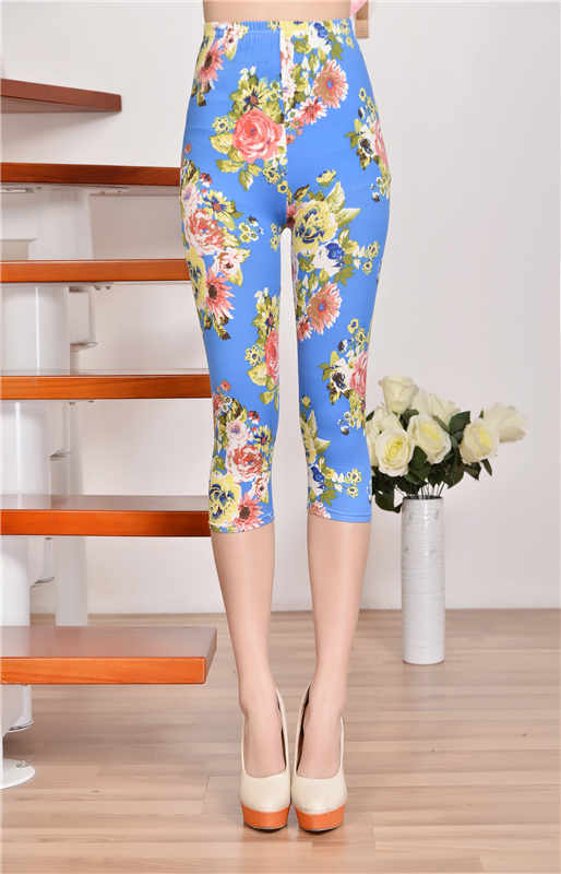 Rich-flowers-cropped-printed-leggings-wholesale