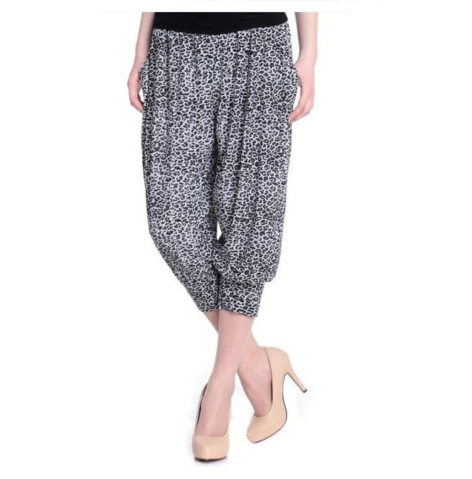 Seven-ice-silk-flower-haroun-lantern-female-pants-leggings