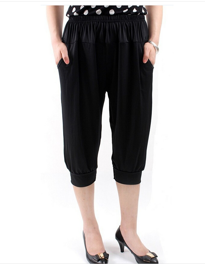 Seven-ice-silk-flower-haroun-lantern-female-pants-leggings