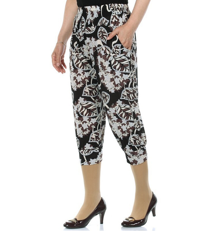 Seven-ice-silk-flower-haroun-lantern-female-pants-leggings