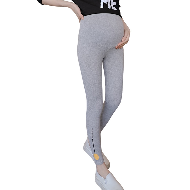 Smiley-printing-maternity-leggings