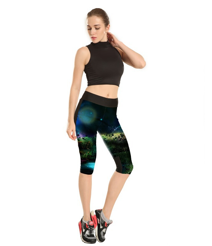 Star-grass-beauty-printing-tall-waist-seven-sports-pant-wholesale