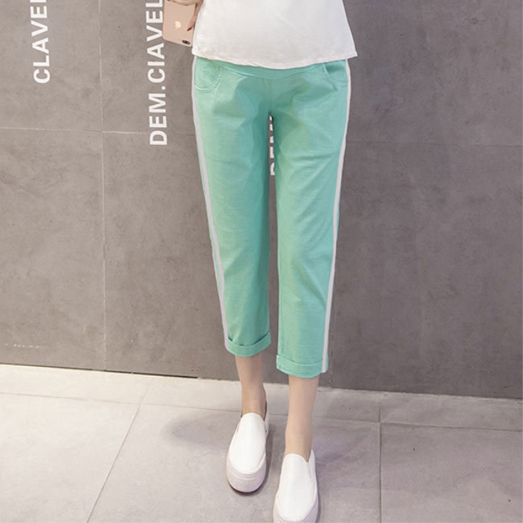 Stripe-parallel-bar-casual-maternity-pants