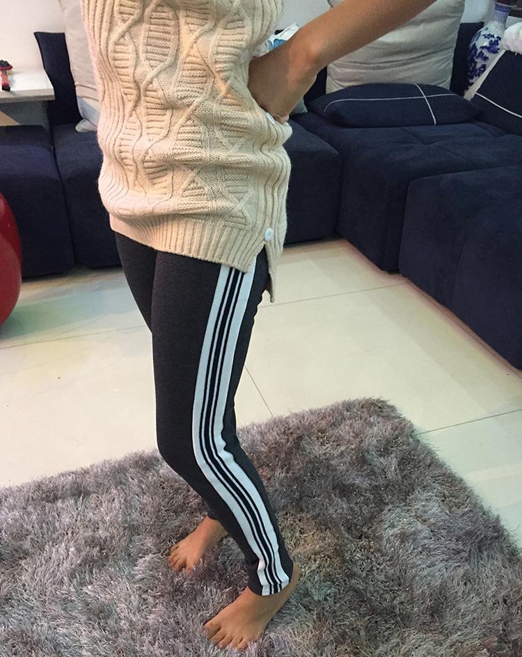 Striped-cotton-velvet-leggings