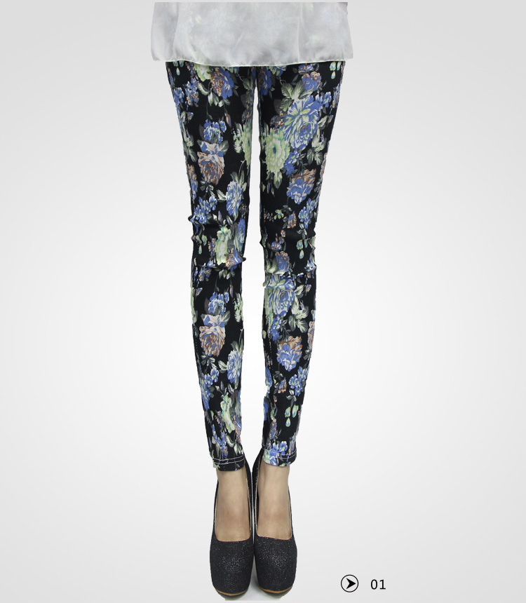 Wholesale-cotton-floral-leggings