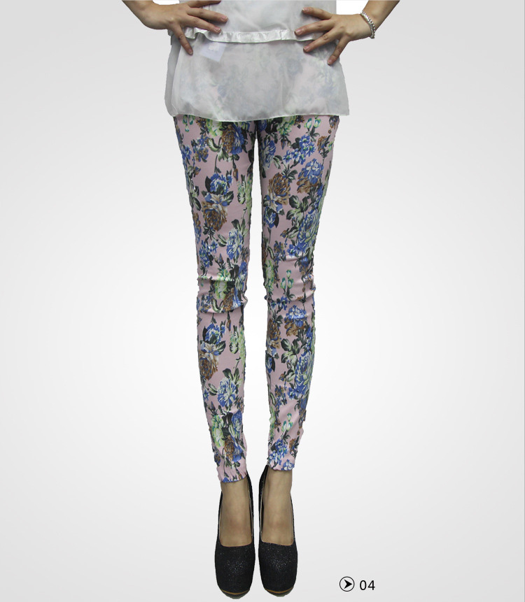 Wholesale-cotton-floral-leggings