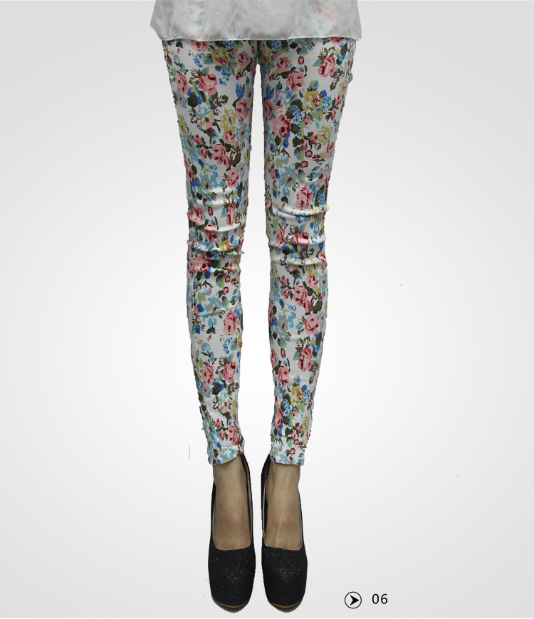 Wholesale-cotton-floral-leggings