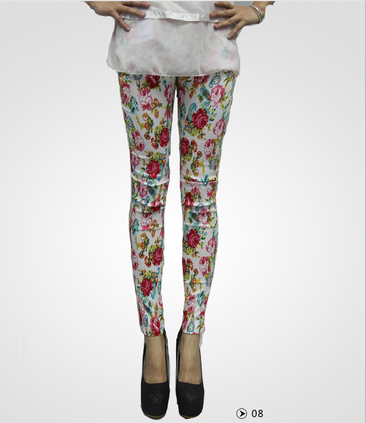 Wholesale-cotton-floral-leggings