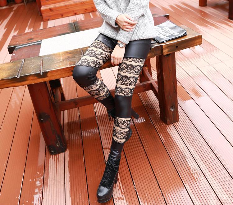 Wholesale-leather-cashmere-leggings