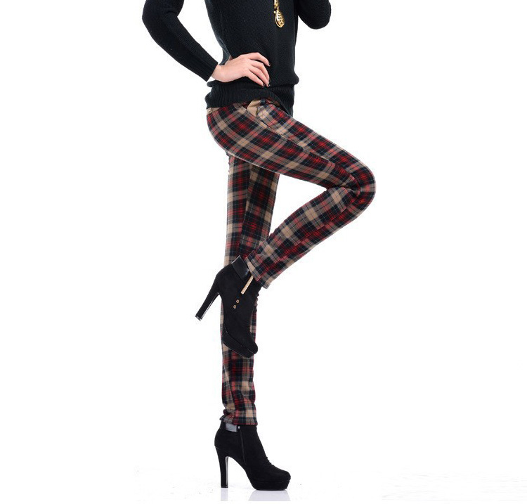 Wholesale-plaid-women-leggings