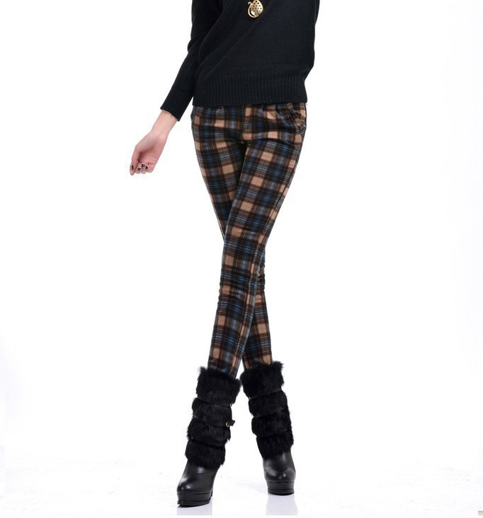 Wholesale-plaid-women-leggings