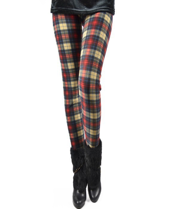 Wholesale-plaid-women-leggings