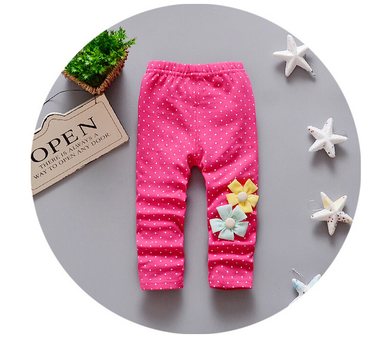Baby-girl-dot-two-little-flower-cotton-leggings-wholesale