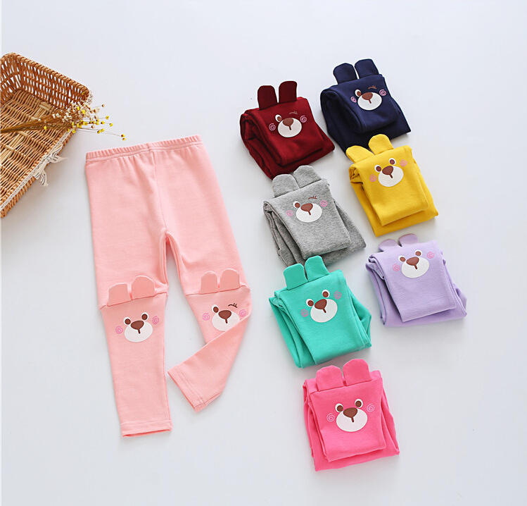 Children-cartoon-bear-girls-cotton-leggings-wholesale