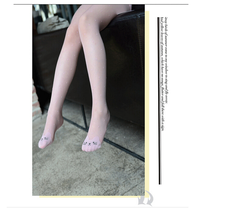Childrens-tights-kitten-pattern-thin-silk-stockings-wholesale