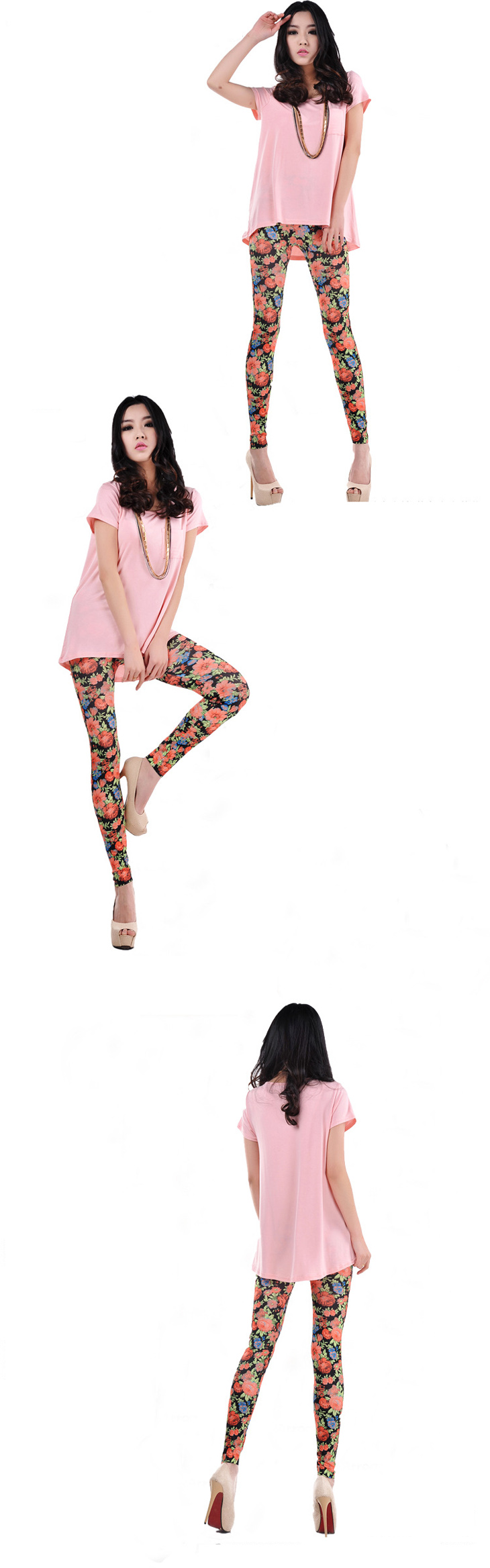 Cool-color-printing-denim-leggings