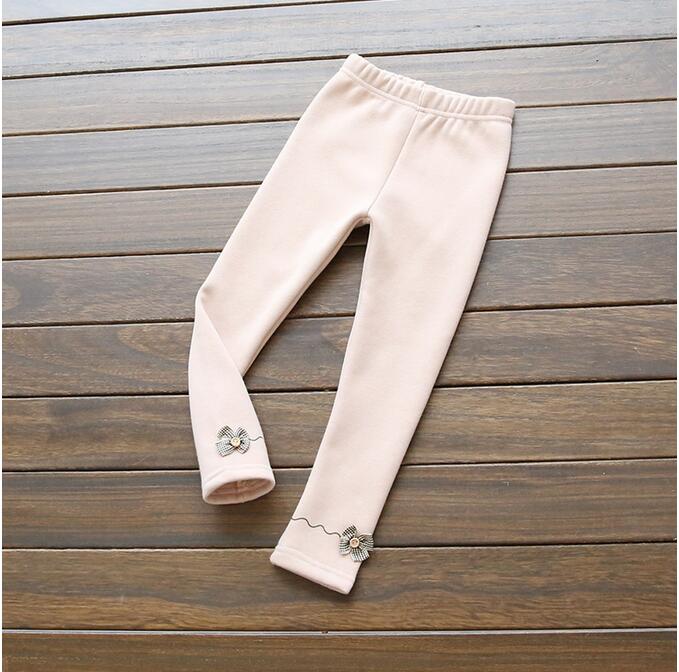 Girls-pure-cotton-wool-button-bowknot-leggings-wholesale