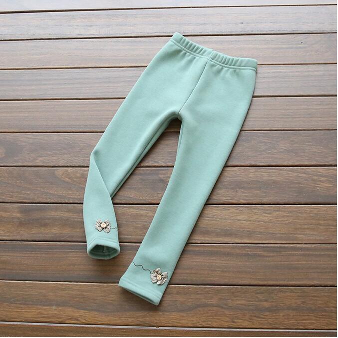 Girls-pure-cotton-wool-button-bowknot-leggings-wholesale