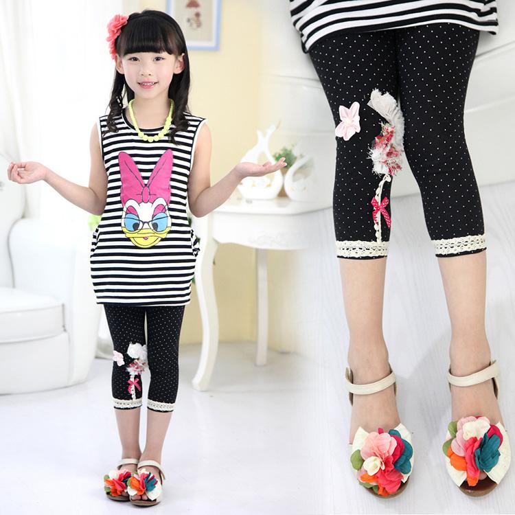 Kids-lace-cropped-leggings-wholesale