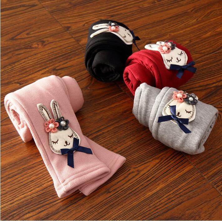 Long-ears-rabbit-cartoon-add-wool-render-girls-pants-wholesale