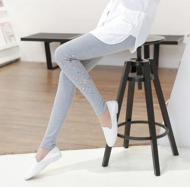 Rhinestone-cotton-leggings-women