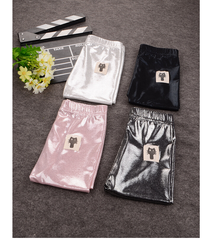 Thin-ice-silk-children-Shiny-gold-leggings-wholesale