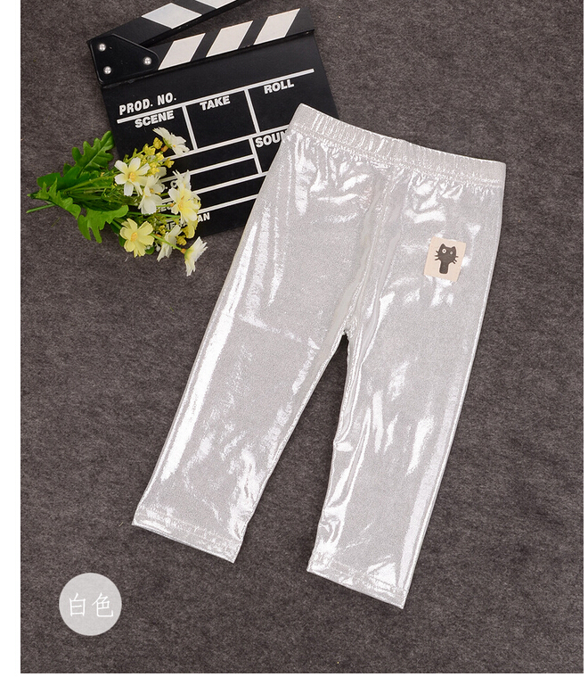 Thin-ice-silk-children-Shiny-gold-leggings-wholesale