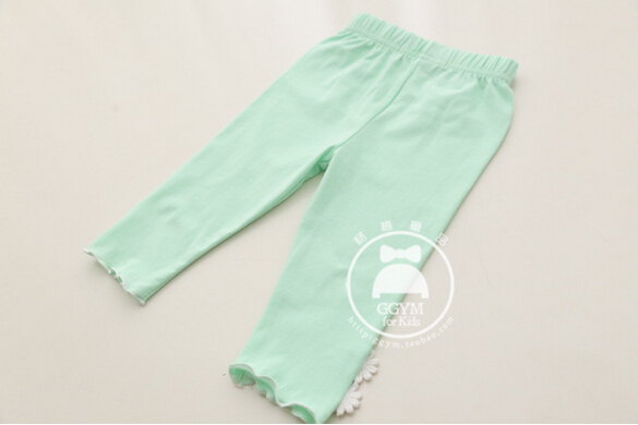 Two-little-flower-girl-candy-color-five-point-leggings-wholesale