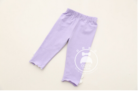 Two-little-flower-girl-candy-color-five-point-leggings-wholesale