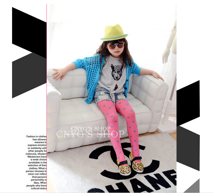 Velvet-dot-children-love-pattern-girls-tights-wholesale
