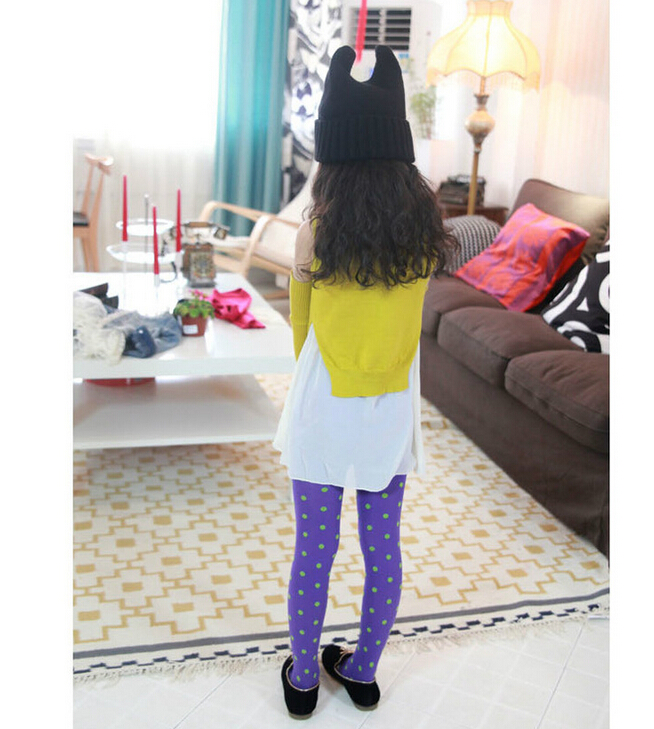 Velvet-dot-children-love-pattern-girls-tights-wholesale