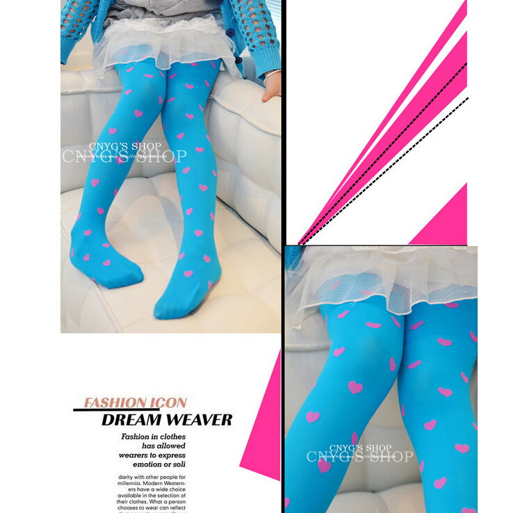 Velvet-dot-children-love-pattern-girls-tights-wholesale