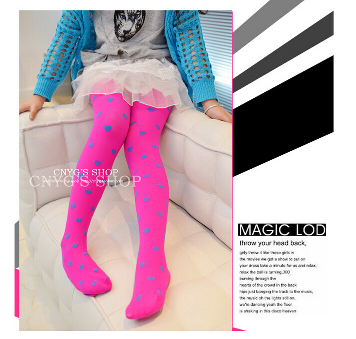 Velvet-dot-children-love-pattern-girls-tights-wholesale