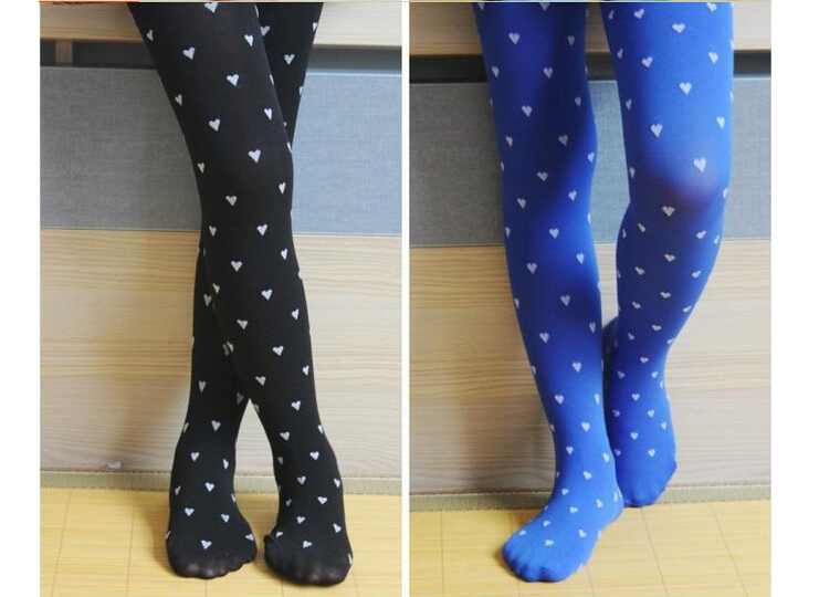 Velvet-dot-children-love-pattern-girls-tights-wholesale