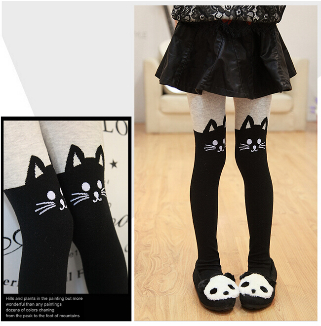 children-cat-rabbit-splicing-cotton-leggings-wholesale