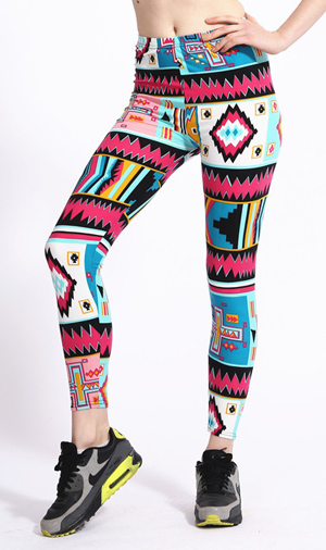 A dash of geometric symbol milk silk leggings – First leggings