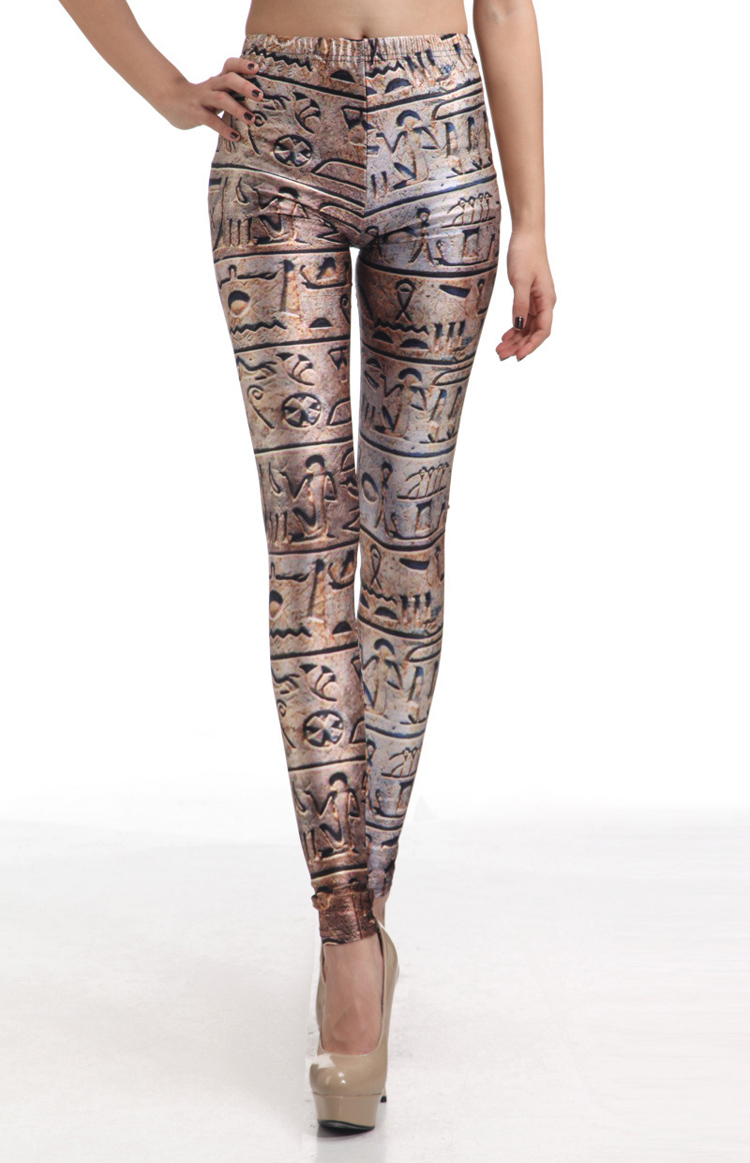 Digital-printing-brown-leggings