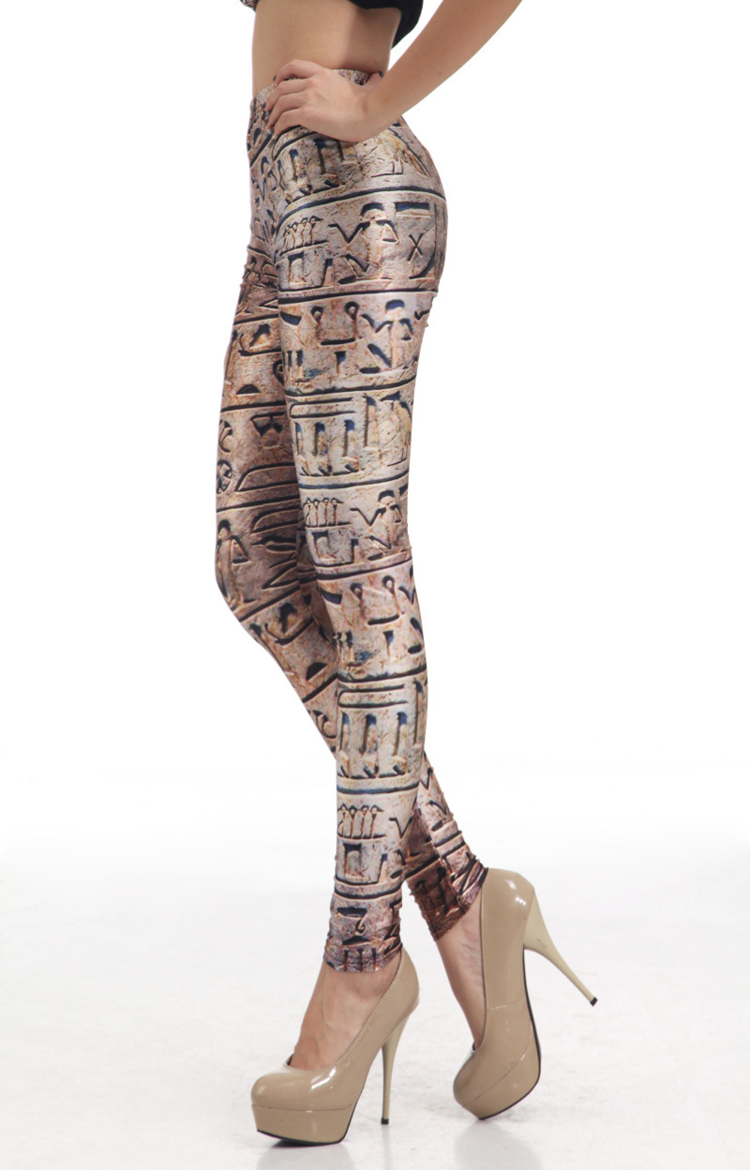 Digital-printing-brown-leggings