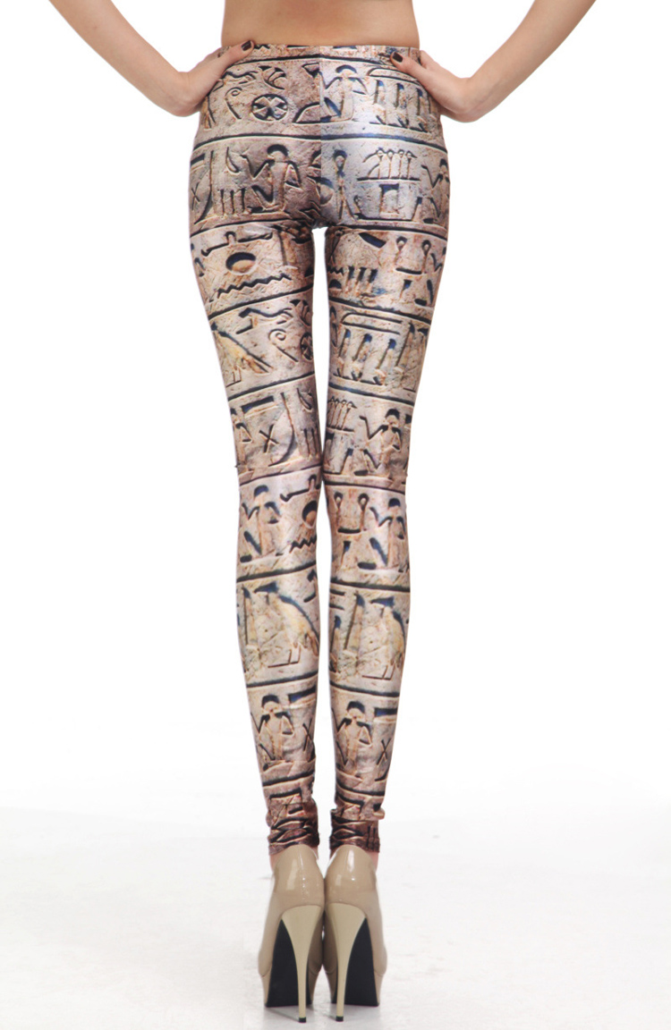 Digital-printing-brown-leggings