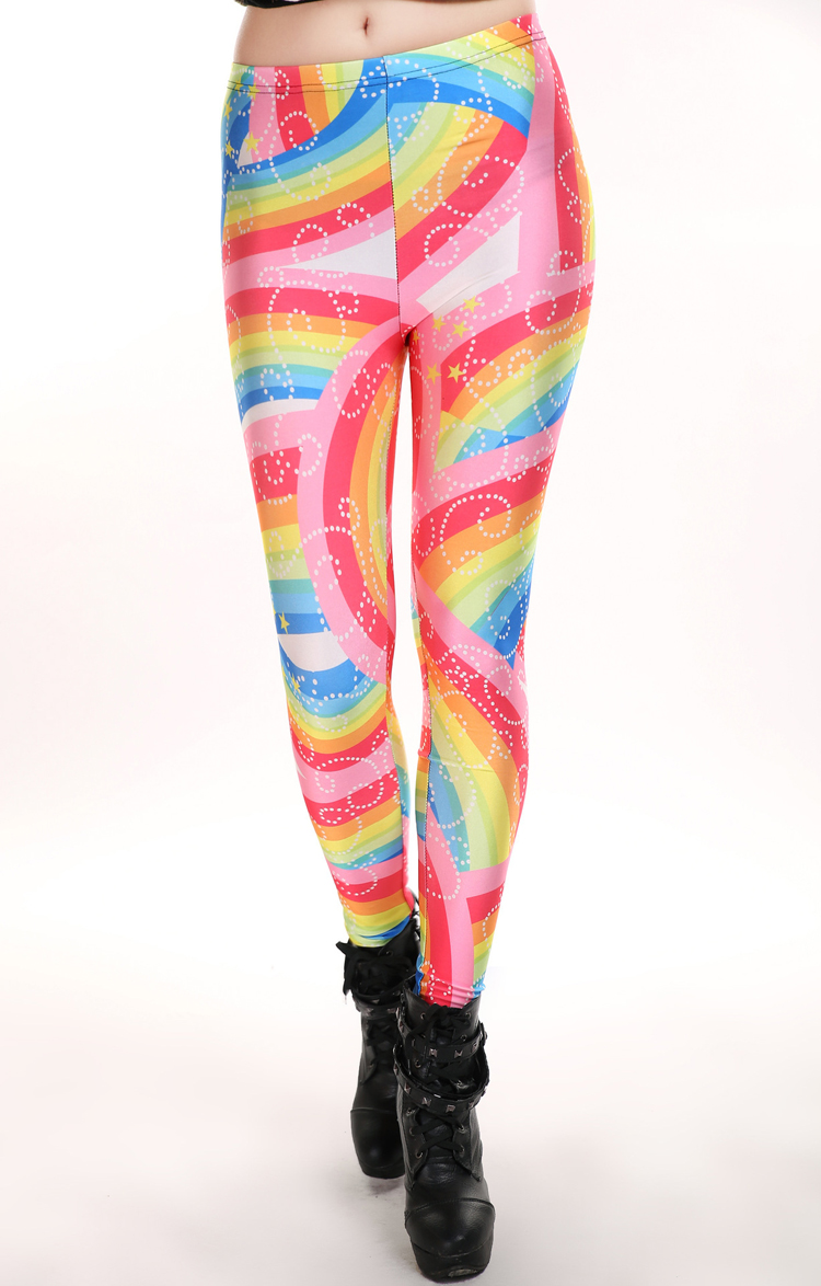 Digital-printing-rainbow-neon-leggings-wholesale