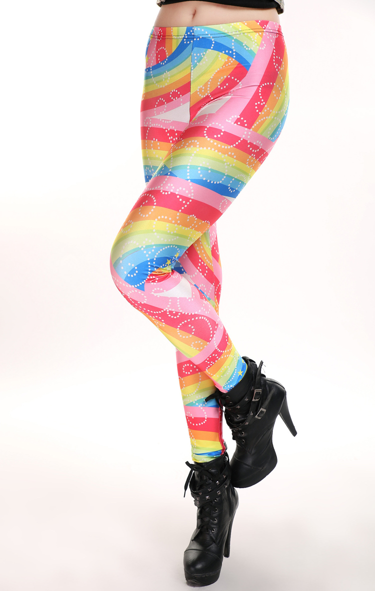 Digital-printing-rainbow-neon-leggings-wholesale