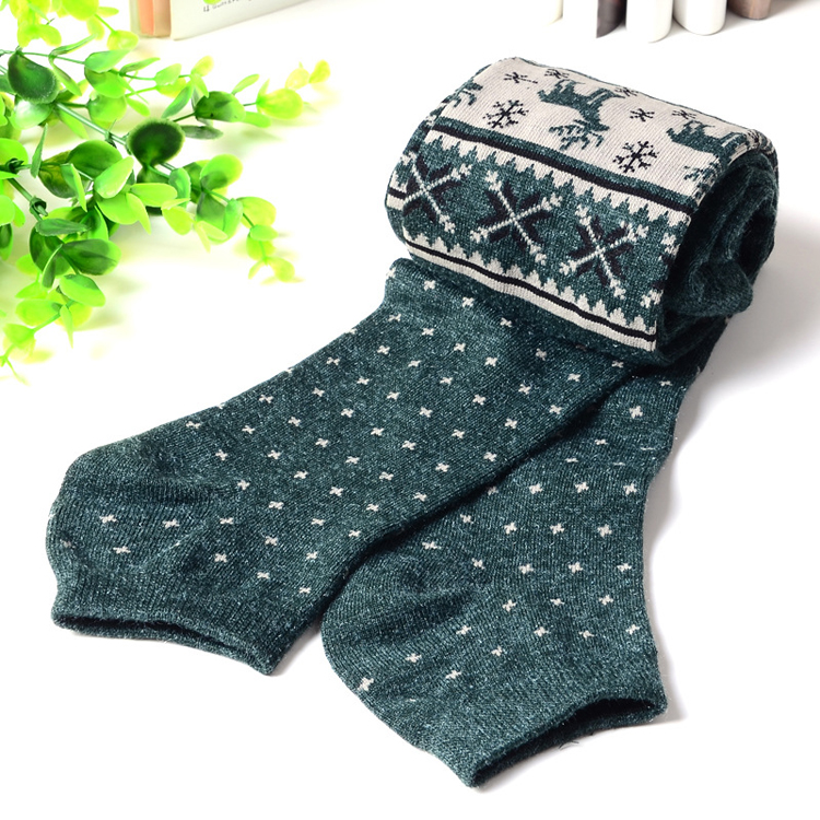 Geometric-pattern-cashmere-leggings-with-foot-socks-wholesale