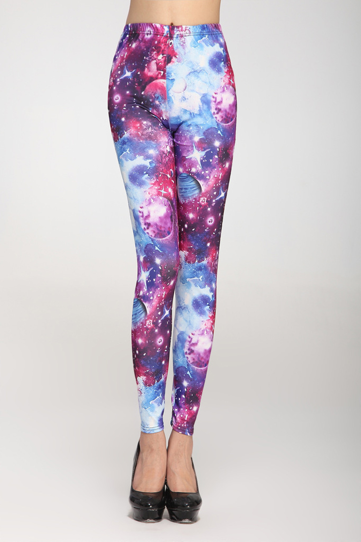 Purple-digital-printing-graffiti-leggings