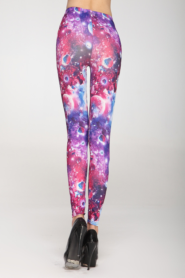 Purple-digital-printing-graffiti-leggings