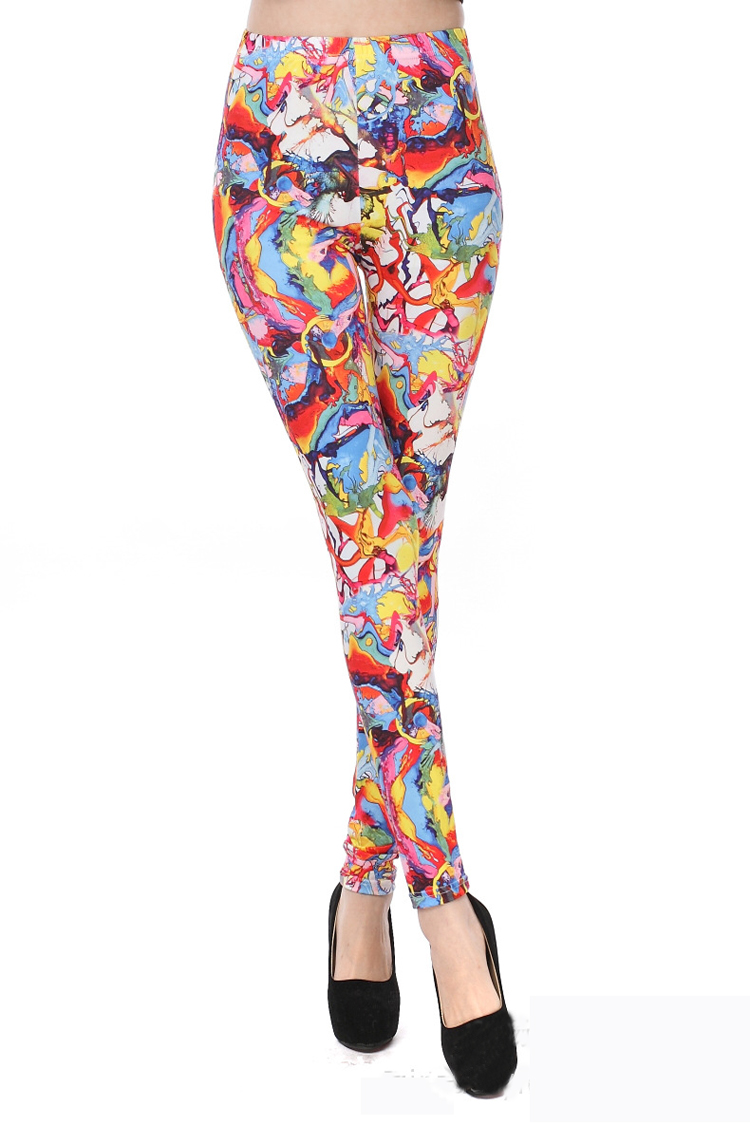 Ribbon-silk-printing-embellished-Leggings-wholesale